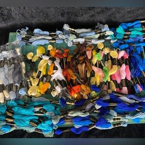 140 J&J Coats & Coats & Clark Floss Multiple Colors unused Embroidery Floss